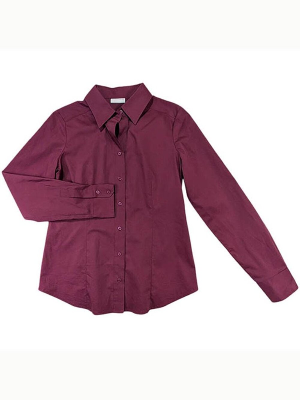 NEW New York & Co Button Up‎ Blouse Womens M Plum Dark Academia Corporate Goth